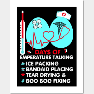 100 Days Of Temperature Talking School Nurse 100th Day Posters and Art